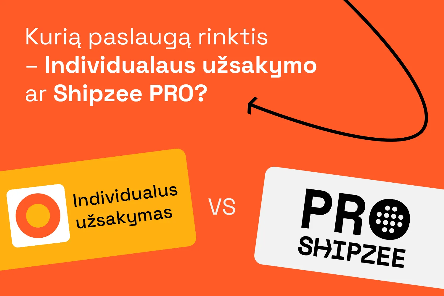 Palyginkime: kuo skiriasi Individualaus užsakymo ir Shipzee PRO paslaugos?