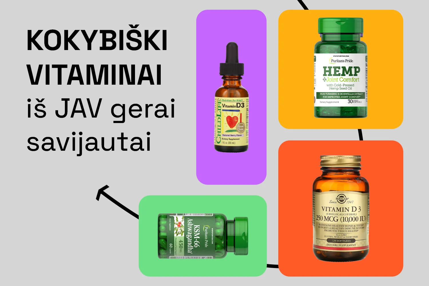 Įsigyk kokybiškus maisto papildus ir vitaminus iš JAV gera kaina