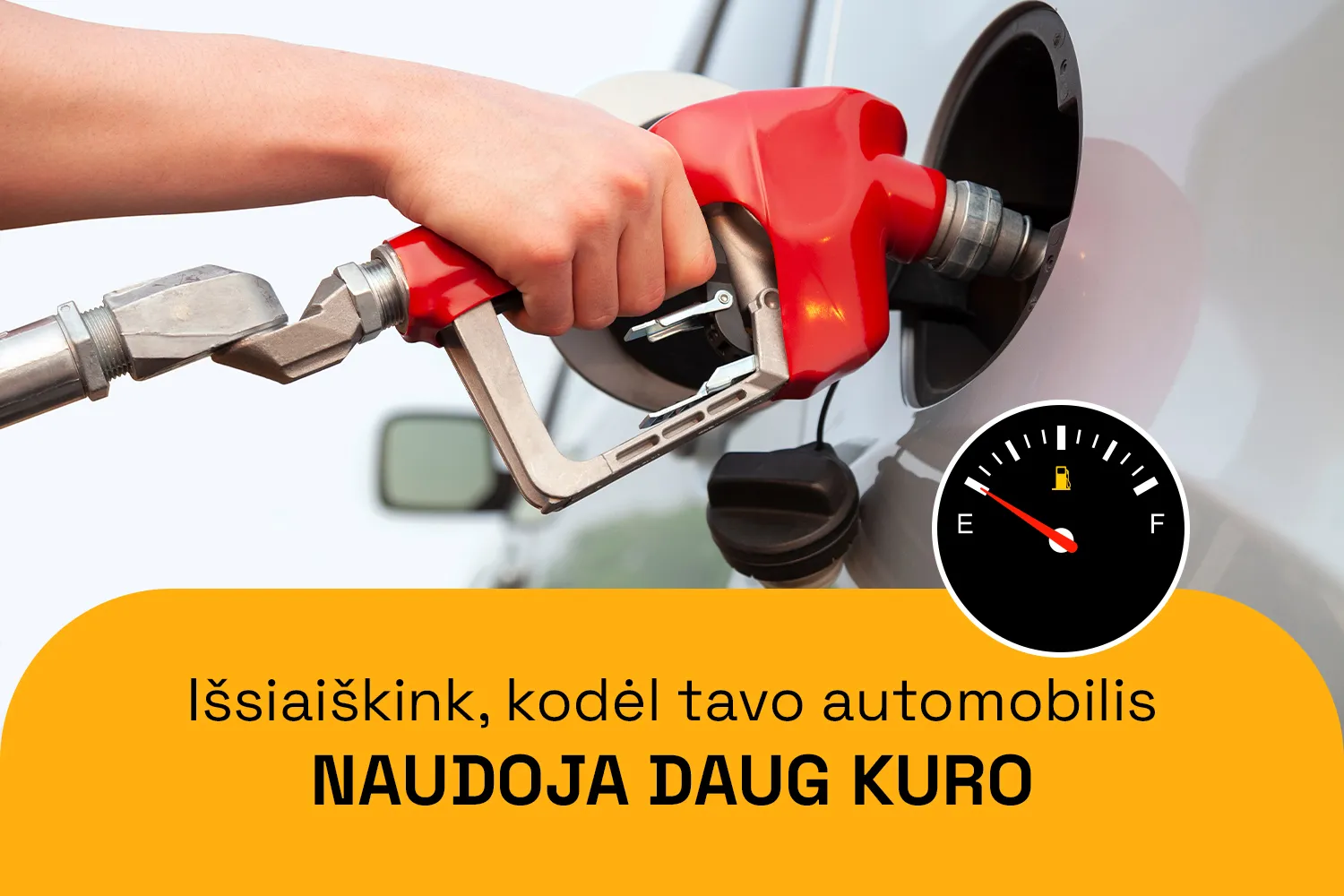 Pagrindinės priežastys, kodėl automobilis naudoja daug kuro