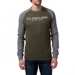 U.S. Polo Assn. Men's Chest Logo Raglan Thermal