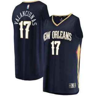 Fanatics Jonas Valanciunas NBA New Orleans Pelicans Fanatics Branded 2021/22 Fast Break Replica Jersey - Icon Edition - Navy