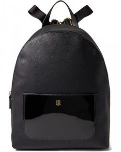 Khloe Black Pebbled Mini Backpack
