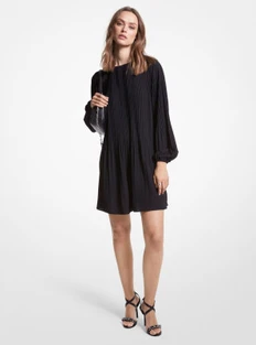 Michael Kors Pleated Crepe Mini Dress