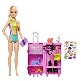 Barbie Barbie Marine Biologist Doll & 10+ Accessories Mobile Lab Playset With