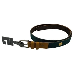 Sun + Stone Sun + Stone Mens Faux Leather Printed Belt Green L/XL 38-44