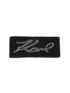 Karl Lagerfeld Stardust Embellished Logo Headband