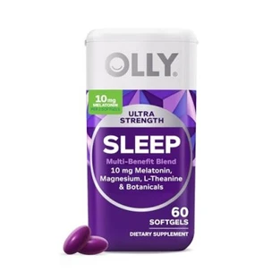 OLLY Ultra Strength Sleep Softgels 10Mg Melatonin L-Theanine Chamomile Magnesium Lemon Balm Supports Deep Restful Sleep Nighttime