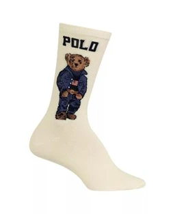 Ralph Lauren Women's Americana Polo Bear Crew Socks