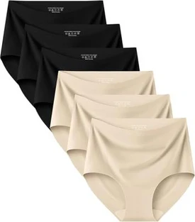 null Seamless Womens Underwear High Waisted No Show Briefs Silky Stretch