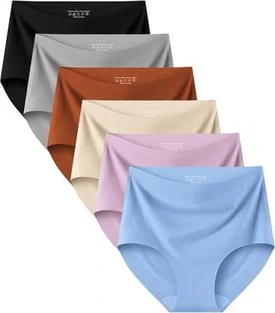 null Seamless Womens Underwear High Waisted No Show Briefs Silky Stretch