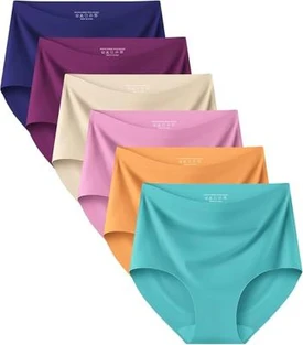 null Seamless Womens Underwear High Waisted No Show Briefs Silky Stretch