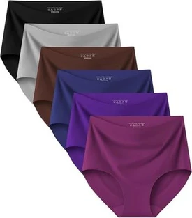 null Seamless Womens Underwear High Waisted No Show Briefs Silky Stretch