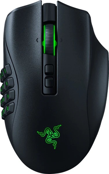Razer Naga Pro Wireless Optical Gaming Mouse with Interchangeable Side Plates in 2, 6, 12 Button Configurations