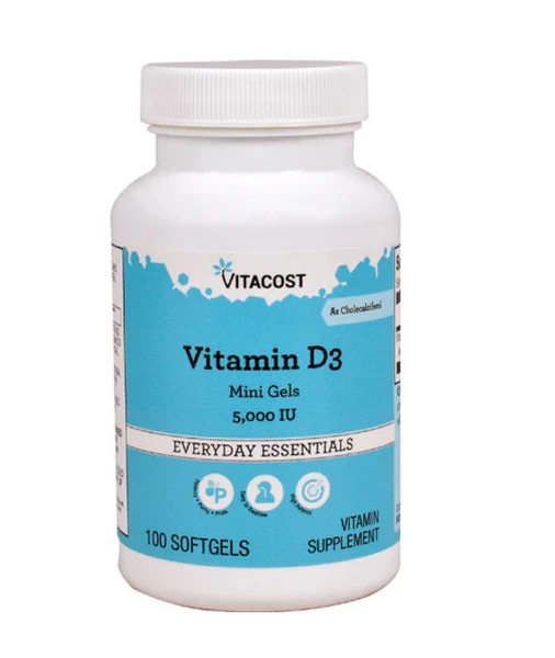 Vitacost Vitamin D3 Mini Gels, 5000 IU, 100 Softgels