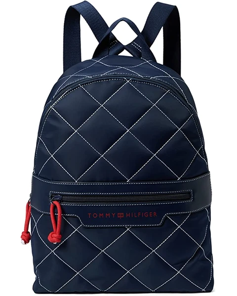 Tommy Hilfiger Daisy Medium Dome Backpack Quilted Smooth Nylon