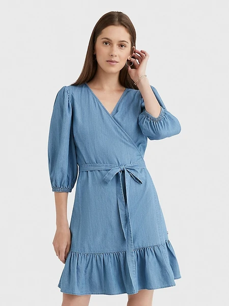 Tommy Hilfiger Chambray Wrap Dress