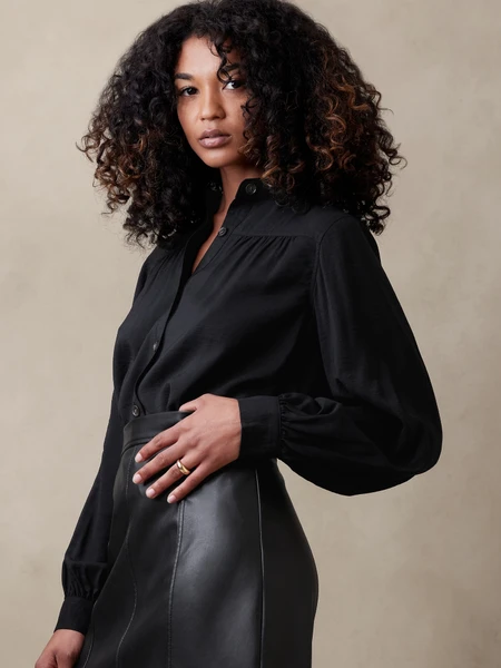 Banana Republic Poet-Sleeve Blouse