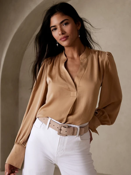 Banana Republic Volume-Sleeve Blouse