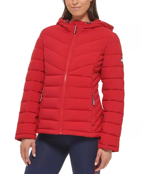 Tommy Hilfiger Women's Hooded Packable Puffer Coat