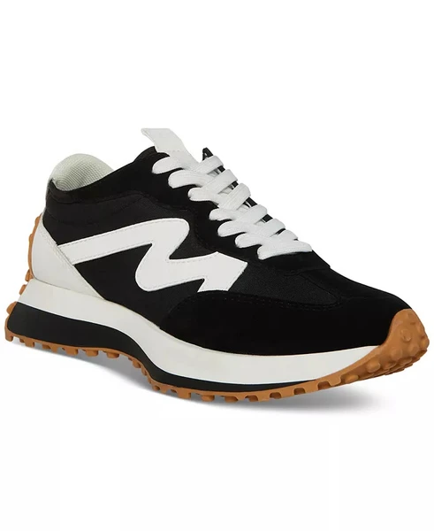 Steve Madden Women's Campo Retro Lace-Up Jogger Sneakers