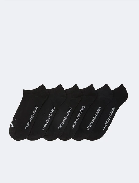 Calvin Klein Monogram No Show 6-Pack Socks