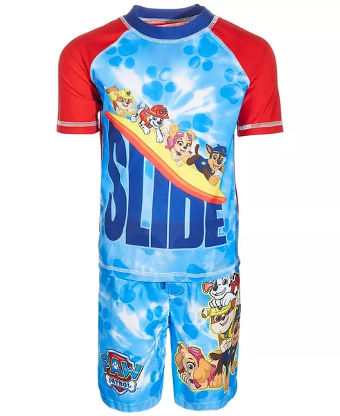 Dreamwave Toddler Boys 2-Pc. Paw Patrol Rash Guard & Swim Shorts Set