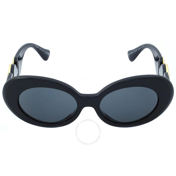 Versace Dark Gray Oval Ladies Sunglasses Ve4426Bu Gb1/87 54