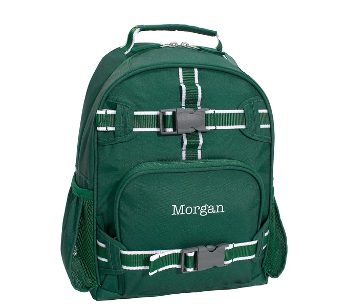 Pottery Barn Kids Mackenzie Solid Hunter Green Backpacks, Small