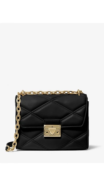 Michael Kors Serena Small Quilted Faux Leather Crossbody Bag