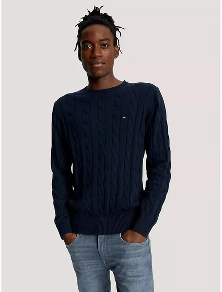 Tommy Hilfiger Flag logo cable knit sweater