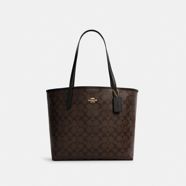 COACH City Tote In Signature Canvas