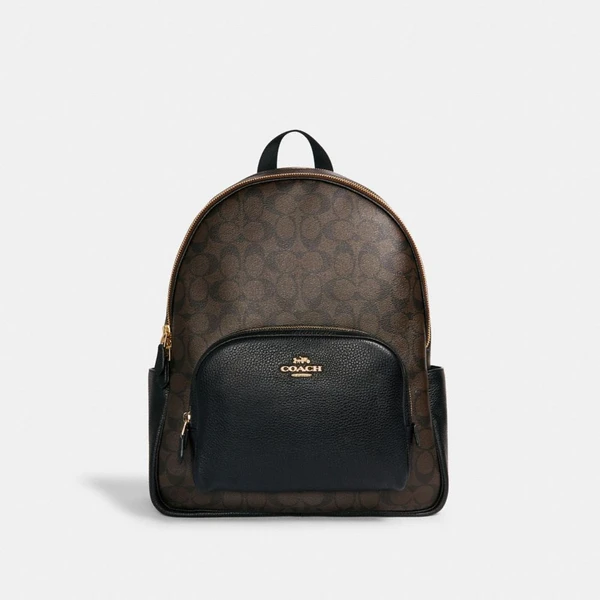 COACH Large Court Backpack In Signature Canvas