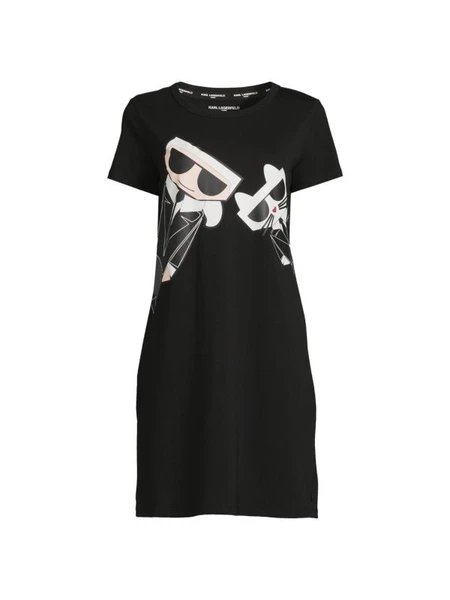 Karl Lagerfeld Paris Choupette Logo T Shirt Dress