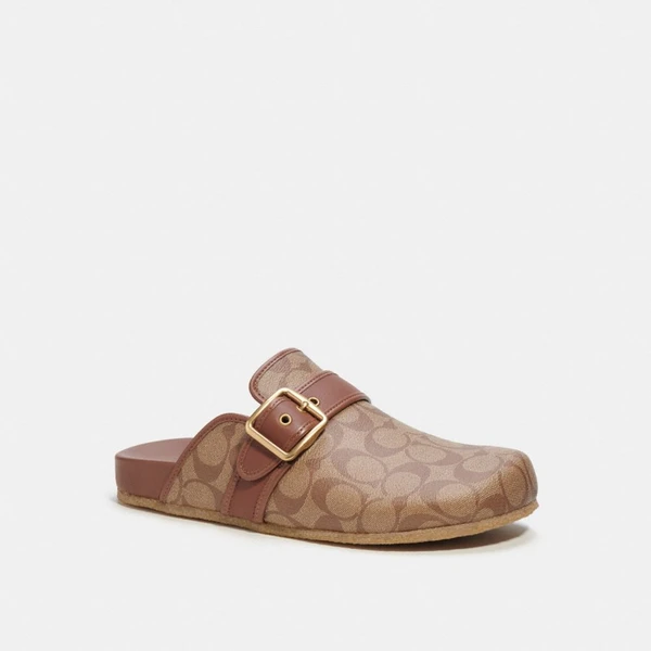 COACH Clog Sandal In Signature Canvas