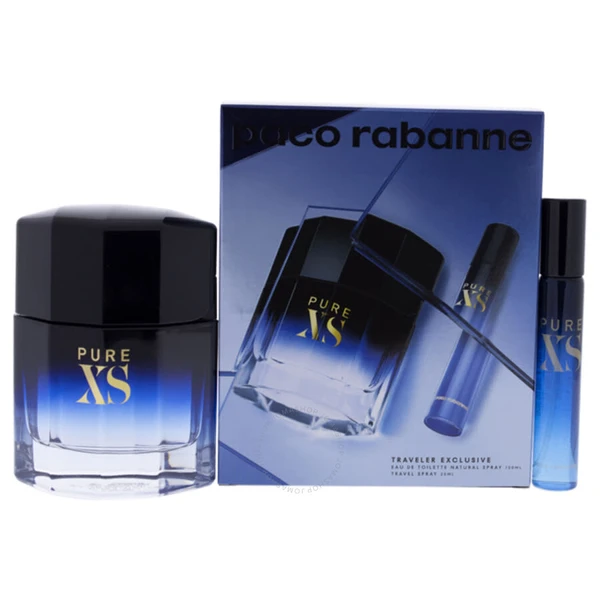 Paco Rabanne Pure Xs By For Men - 2 Pc Gift Set 3.4Oz Edt Spray, 0.68Oz Edt Spray