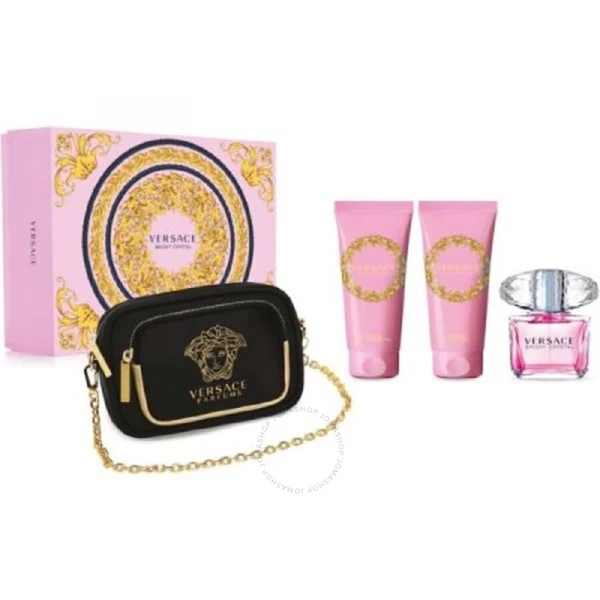 Versace Ladies Bright Crystal 4Pc Gift Set Fragrances 8011003876594