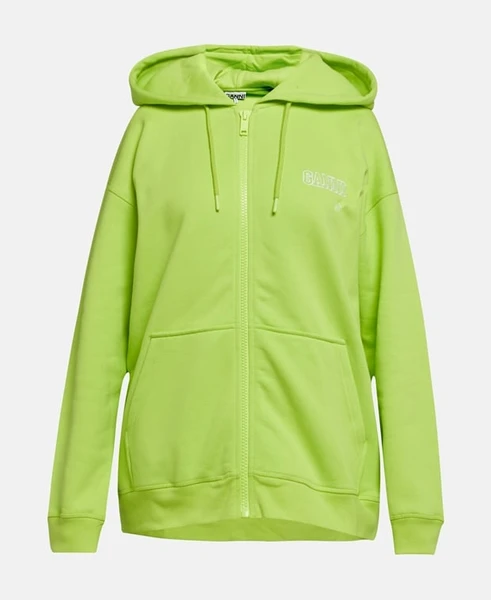 Ganni Organic Sweat Jacket Colour Apple Green