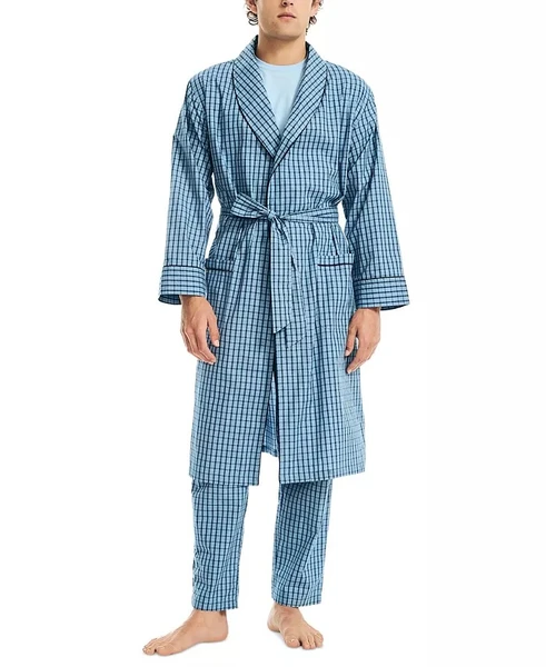 Nautica Men's Woven Plaid Robe