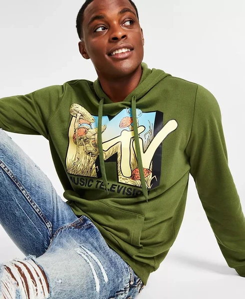 Hybrid Men's Mtv Mushroom Graphic Hoodie