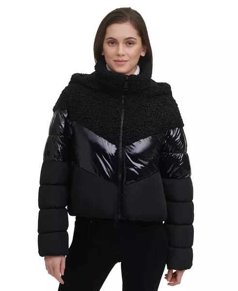 新作セール DKNY MIXED MEDIA LIGHT WEIGHT PUFFER 軽量 Mixed Media Light Weight Puffer | Puffer | DKNY