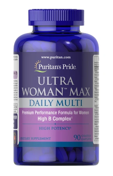 Puritan's Pride (2 Pack) Ultra Woman™ Max Daily Multivitamin