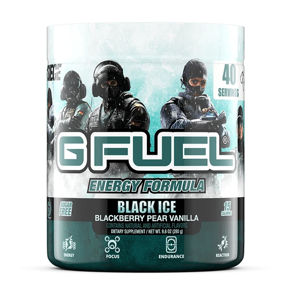 G Fuel G Fuel Black Ice Inspired By Rainbow Six Siege Blackberry Pear Vanilla