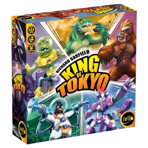 Flat River Group Iello: King Of Tokyo New Edition Strategy Board Game Space Penguin Included In The Box For 2 To 6 Players 30 Minute Play Time