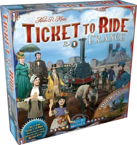 Asmodee Ticket To Ride France + Old West Board Game Expansion | Train Route Strategy