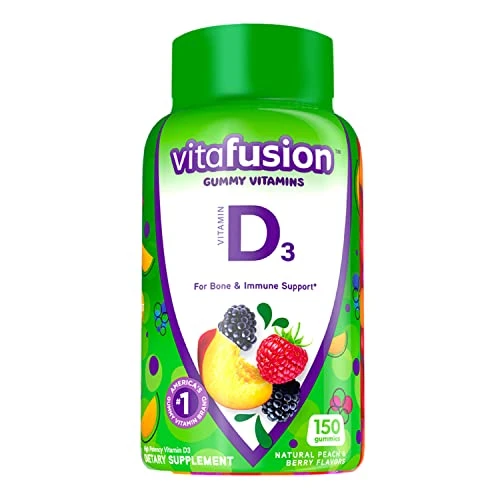 ‎Church & Dwight - Nutrition & Wellness Vitafusion Vitamin D3 Gummy Vitamins For Bone And Immune System Support, Peach, Blackberry