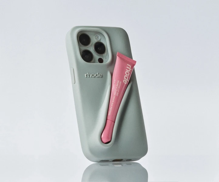 Rhode Skin by Hailey Bieber lip phone case for iPhone 14 pro