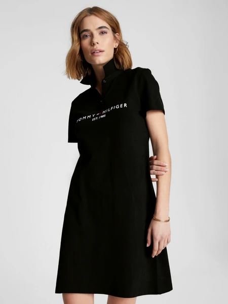 Tommy Hilfiger Embroidered Tommy Logo Polo Dress