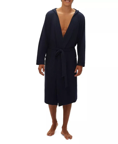 GAP Men's Hooded Waffle-Knit Robe