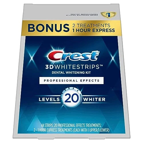 ‎Procter & Gamble Crest 3D Whitestrips Professional Effects Teeth Whitening Strip Kit 44 Strips (22 Count Pack)