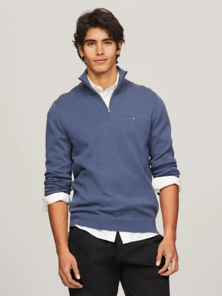 Tommy Hilfiger Flag Logo Quarter-Zip Sweater